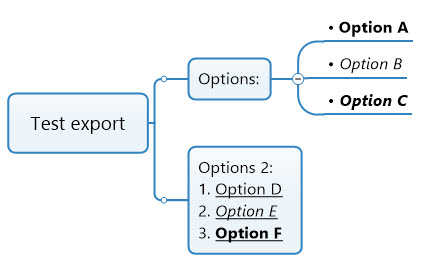Export to Word map Option 3